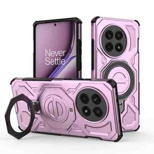 For OnePlus Ace 5 5G J-20 Solid Color MagSafe Magnetic TPU+PC Phone Case(Pink)