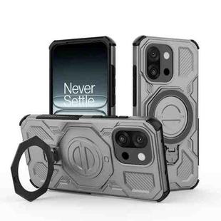 For OnePlus 13T 5G J-20 Solid Color MagSafe Magnetic TPU+PC Phone Case(Grey)