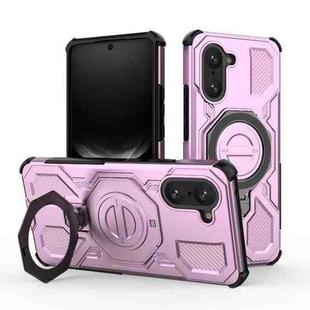 For OnePlus Ace 5 Racing 5G / Nord CE5 J-20 Solid Color MagSafe Magnetic TPU+PC Phone Case(Pink)