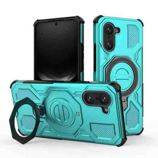 For OnePlus Ace 5 Racing 5G / Nord CE5 J-20 Solid Color MagSafe Magnetic TPU+PC Phone Case(Lake Blue)