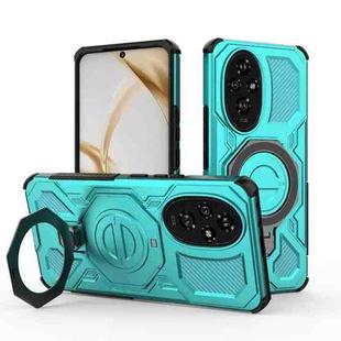 For Honor 200 5G J-20 Solid Color MagSafe Magnetic TPU+PC Phone Case(Lake Blue)