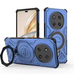 For Honor X60 Pro 5G J-20 Solid Color MagSafe Magnetic TPU+PC Phone Case(Blue)