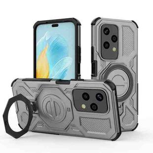 For Honor 200 Lite 5G Global J-20 Solid Color MagSafe Magnetic TPU+PC Phone Case(Grey)