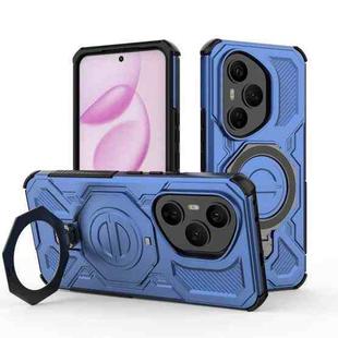 For Honor 400 Pro 5G Global 160.8mm J-20 Solid Color MagSafe Magnetic TPU+PC Phone Case(Blue)