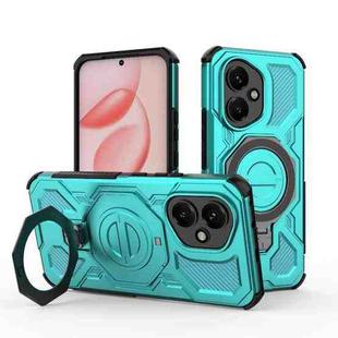 For Honor 400 5G Global 156.5mm J-20 Solid Color MagSafe Magnetic TPU+PC Phone Case(Lake Blue)