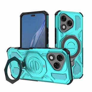 For Honor 400 Lite 5G Global J-20 Solid Color MagSafe Magnetic TPU+PC Phone Case(Lake Blue)