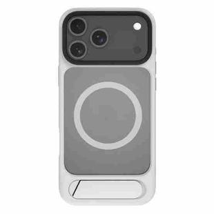 For iPhone 17 Pro Max Kalebol MagSafe Invisible Tilt Holder PC Hybrid TPU Case(Grey White)