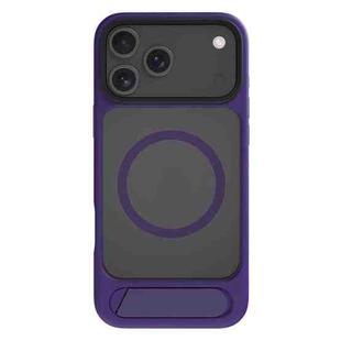 For iPhone 17 Pro Max Kalebol MagSafe Invisible Tilt Holder PC Hybrid TPU Case(Purple)