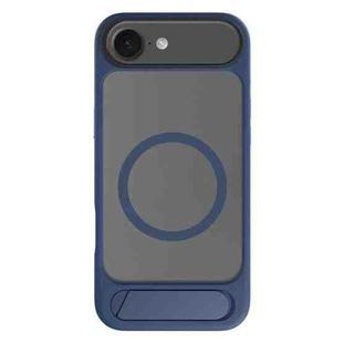 For iPhone 17 Air Kalebol MagSafe Invisible Tilt Holder PC Hybrid TPU Case(Navy Blue)