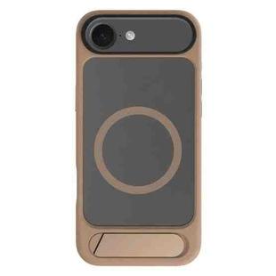 For iPhone 17 Air Kalebol MagSafe Invisible Tilt Holder PC Hybrid TPU Case(Desert Gold)