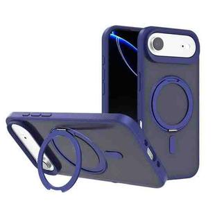 For iPhone 17 Air Kalebol Rotating Holder MagSafe PC Hybrid TPU Phone Case(Blue)