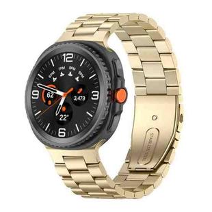 For Samsung Galaxy Watch 8 / 8 Classic / Ultra 2 Three Beads Stainless Steel Watch Band(Gold)