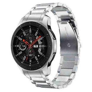16mm Three Beads Flat Buckle Titanium Alloy Watch Band(Silver)