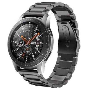 24mm Three Beads Flat Buckle Titanium Alloy Watch Band(Grey)