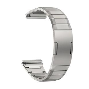 For Huawei Watch 4 Pro One Bead Bamboo Joint HW Buckle Titanium Alloy Watch Band(Silver)