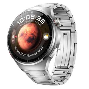 For Huawei Watch 4 Curved I-shaped HW Buckle Titanium Alloy Watch Band(Silver)