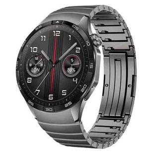 For Huawei Watch GT 4 46mm One Bead Bamboo Joint HW Buckle Stainless Steel Watch Band(Grey)