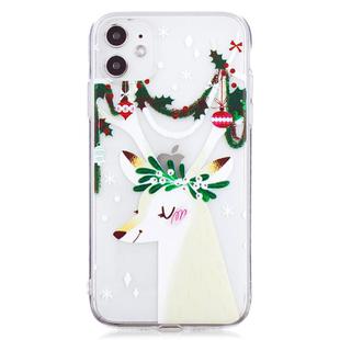 For iPhone 11 Christmas Pattern TPU Protective Case(Elk)