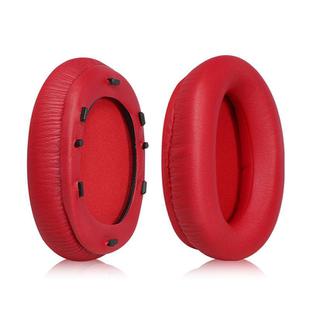 2pcs Protein Leather Snap-on Replacement Earpads For EDIFIER W800BT PLUS(Red)