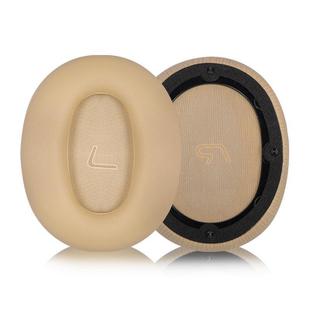 1 Pair Printing Protein Leather Replacement Earpads For EDIFIER W830BT / W860NB(Apricot)
