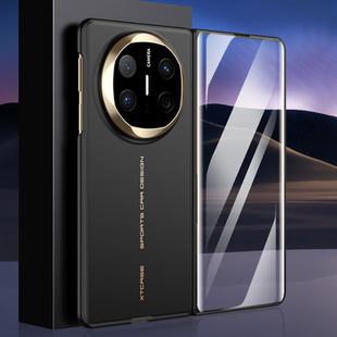 For Huawei Mate X6 GKK Integrated Silky Ultra-thin Folding Phone Case(Black Gold)