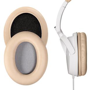 2pcs Protein Leather Replacement Earpads For EDIFIER H840 / H841P / K830 / G3 / K5000 / K6500(Apricot)