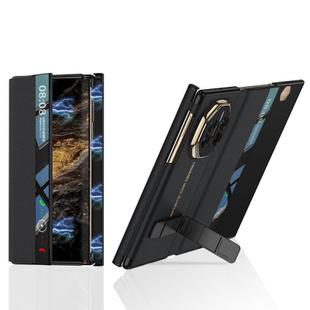 For Huawei Mate XT Ultimate GKK Magnetic Folding Full Cover Flip Phone Case with Slotted Rotating Bracket(Black)