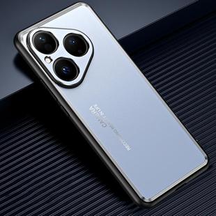 For Huawei Pura 80 5G Frosted Metal Phone Case(Blue)
