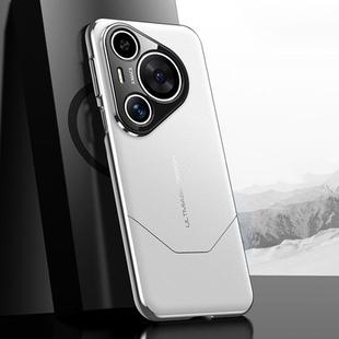 For Huawei Pura 70 Premium Electroplated Imitation Ultimate Design Phone Case(White)