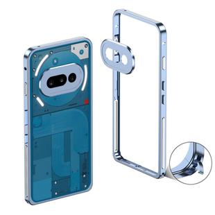 For Nothing Phone 3a Metal Frame Heat Dissipation Phone Case with Camera Guard Ring(Blue)