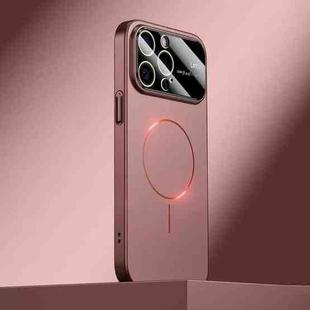 For iPhone 13 Pro Kalebol Large Window MagSafe Frosted PC Phone Case(Wine Red)