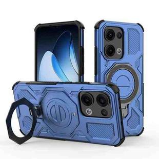 For OPPO Reno13 5G Global J-20 Solid Color MagSafe Magnetic TPU+PC Phone Case(Blue)