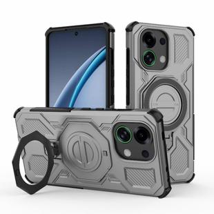 For OPPO K13 Turbo 5G J-20 Solid Color MagSafe Magnetic TPU+PC Phone Case(Grey)