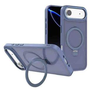 For iPhone 17 Air Kalebol Metal Lens Frame MagSafe Holder Frosted PC Phone Case(Sierra Blue)