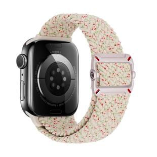 For Apple Watch 42mm / 41mm / 40mm / 38mm Double Loop Mechanical Buckle Nylon Braid Watch Band(Starlight Colorful)
