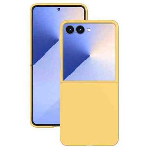 For Samsung Galaxy Z Flip5 Kalebol Paint-sprayed Solid Color PC Phone Case(Yellow)