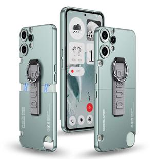For Nothing CMF Phone 2 Pro GKK Mortise-Tenon Connection Contrast Color Phone Case with Ring Wrist Strap(Blue)