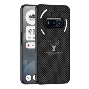 For Nothing Phone 3a GKK Skin Feel Leather Elk Phone Case(Carbon Fiber)