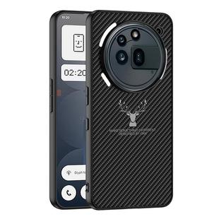 For Nothing Phone 3a Pro GKK Skin Feel Leather Elk Phone Case(Carbon Fiber)