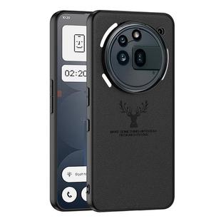 For Nothing Phone 3a Pro GKK Skin Feel Leather Elk Phone Case(Black)