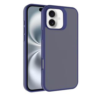 For iPhone 16 Kalebol Frosted PC Hybrid TPU Phone Case(Blue)