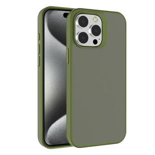 For iPhone 15 Pro Kalebol Frosted PC Hybrid TPU Phone Case(Deep Green)