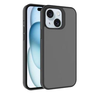 For iPhone 15 Plus Kalebol Frosted PC Hybrid TPU Phone Case(Black)