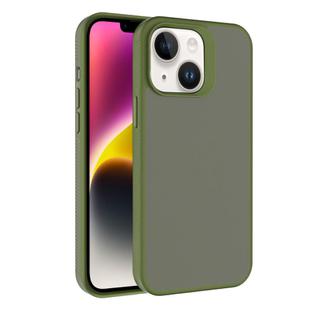 For iPhone 14 Plus Kalebol Frosted PC Hybrid TPU Phone Case(Deep Green)