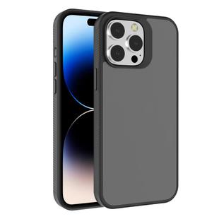 For iPhone 14 Pro Max Kalebol Frosted PC Hybrid TPU Phone Case(Black)