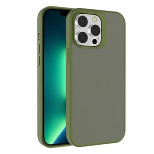 For iPhone 13 Pro Kalebol Frosted PC Hybrid TPU Phone Case(Deep Green)