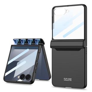 For Samsung Galaxy Z Flip7 5G GKK Integrated HD Film Magnetic Full Coverage Flip Phone Case(Black)