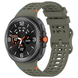 For Samsung Galaxy Watch 8 / 8 Classic xDfind Ladder Buckle Silicone Watch Band(Army Green)