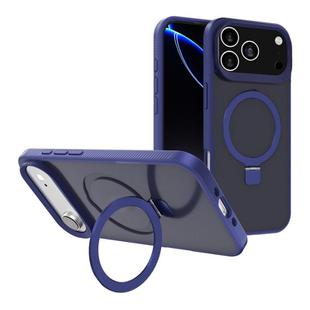For iPhone 17 Pro Max Kalebol Frosted MagSafe Holder PC Phone Case(Royal Blue)