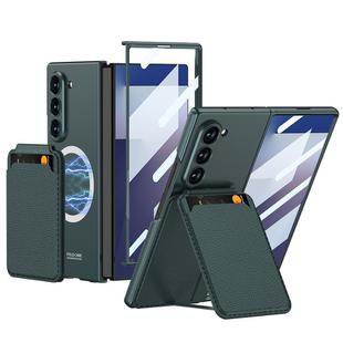 For Samsung Galaxy Z Fold7 5G GKK Integrated Magnetic Folding Card Bag Phone Case(Green)